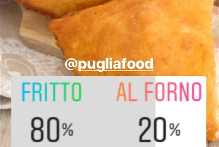 Instagram lancia i sondaggi e il panzerotto vince su tutti